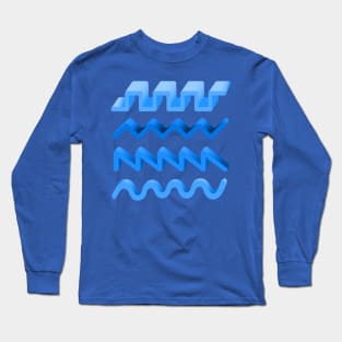 Synthesizer Waveforms for Electronic Musician Long Sleeve T-Shirt